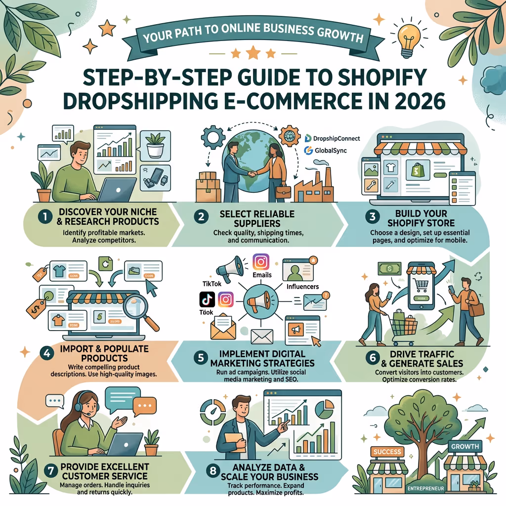 Shopify Dropshipping - A Complete Step-by-Step Guide for 2026